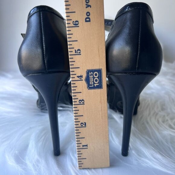 Michael Kors Black Leather Strappy Heels 3.5" Stilettos Womens 9M - Picture 6 of 10